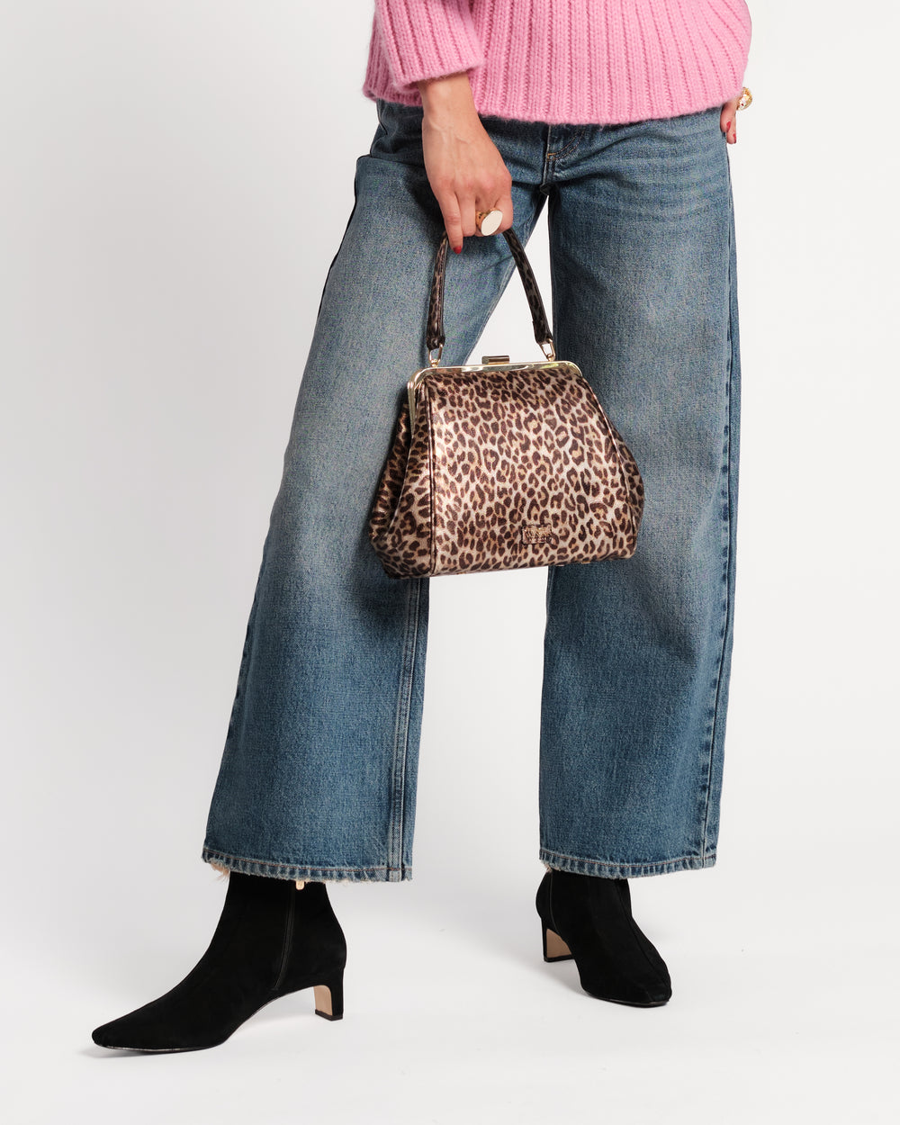 Katherine Frame Bag - Metallic Leopard Frame Bag Frances Valentine