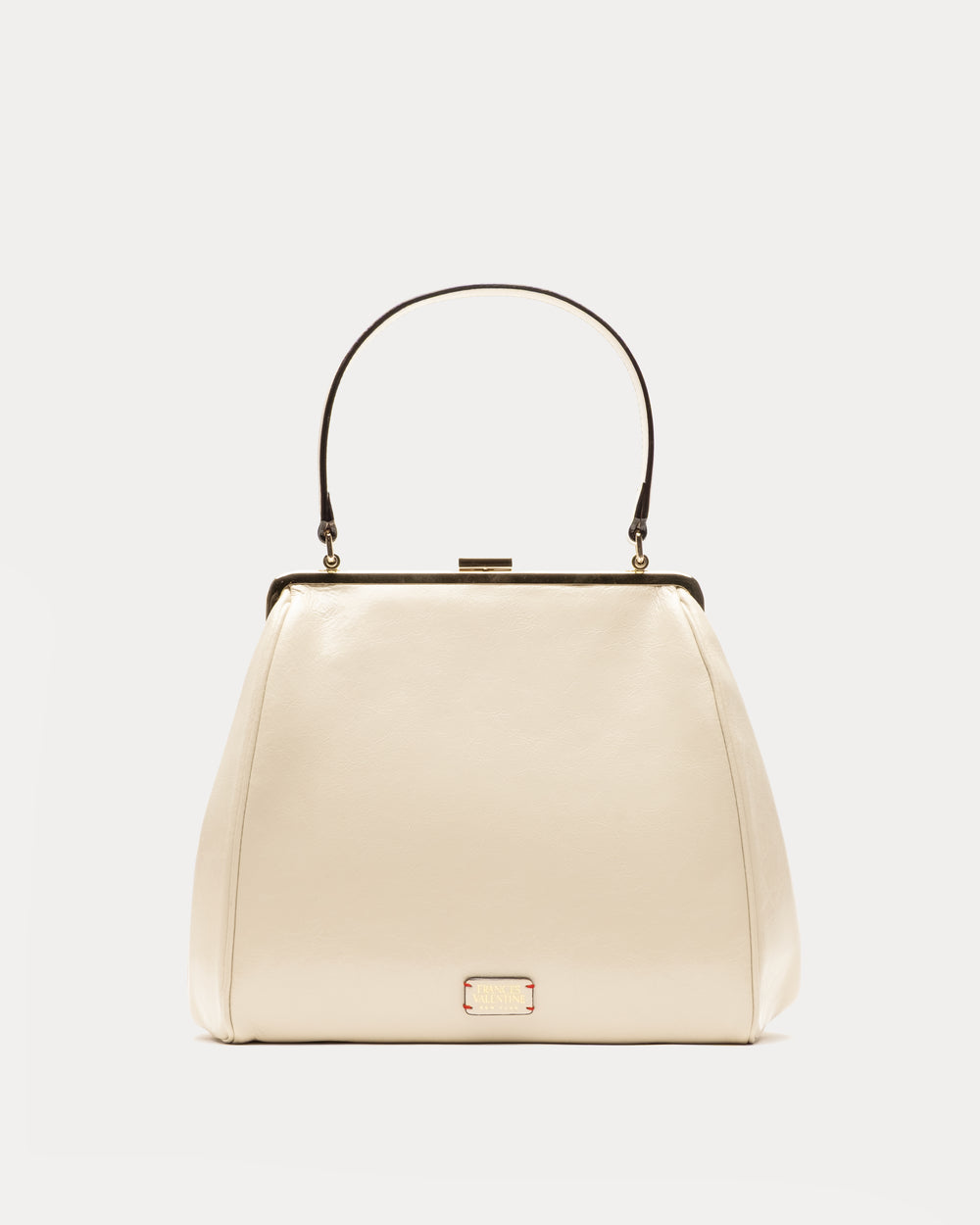 Katherine Frame Bag - Crinkled Leather Oyster Frame Bag Frances Valentine