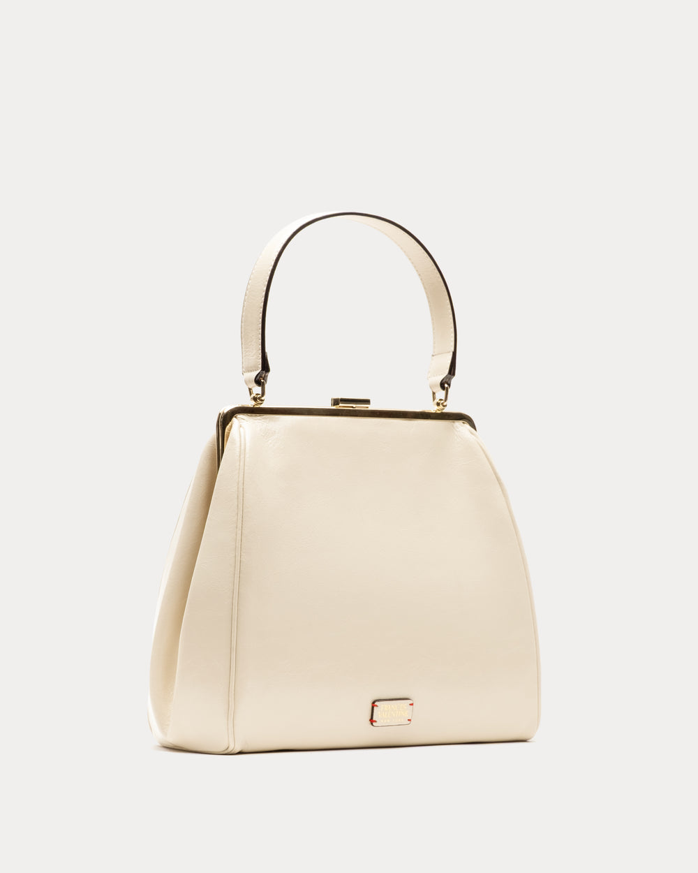 Katherine Frame Bag - Crinkled Leather Oyster Frame Bag Frances Valentine