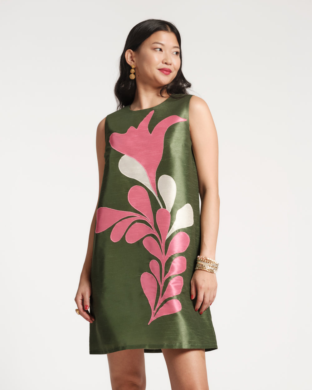 Lily Shift Dress - Mid-Century Palm Dresses Frances Valentine