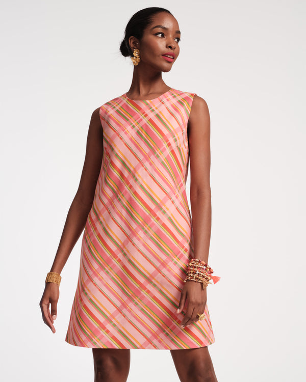 Lily Shift Dress - Candy Ribbon Plaid Dresses Frances Valentine