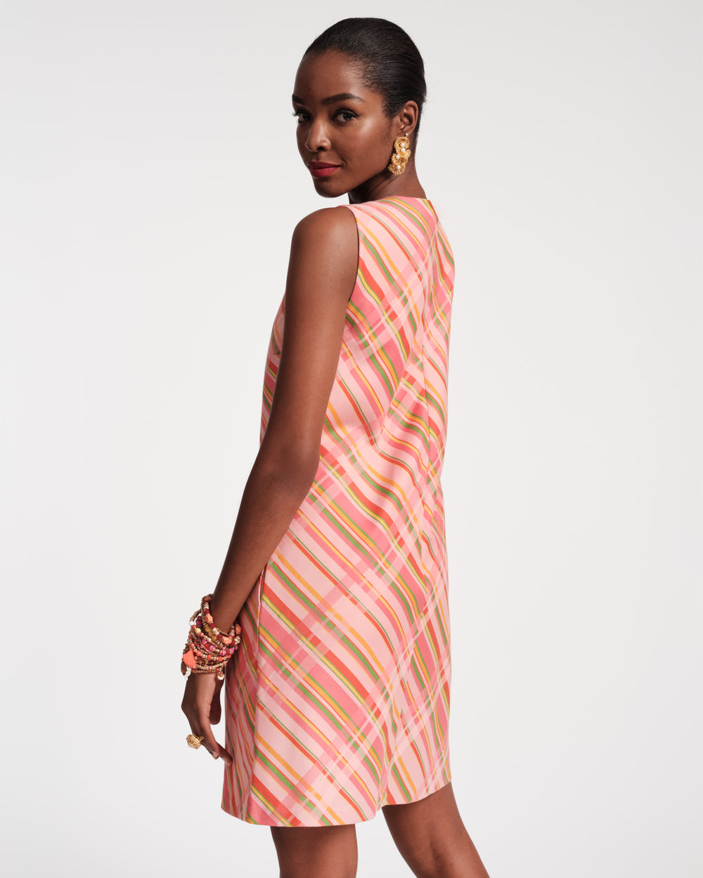Lily Shift Dress - Candy Ribbon Plaid Dresses Frances Valentine