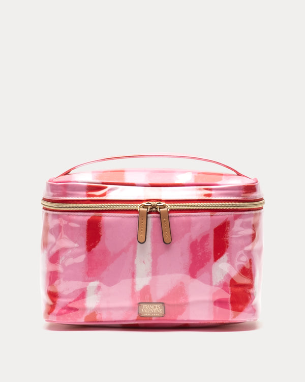 Train Case Cosmetic - Lipstick Lattice Small Cosmetic Frances Valentine