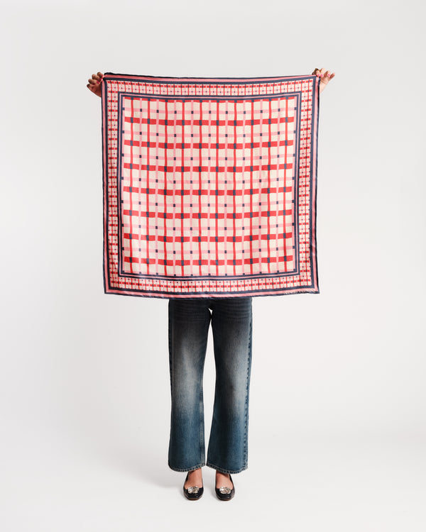 Silk Scarf 36" - Lollipop Lattice Scarf Frances Valentine