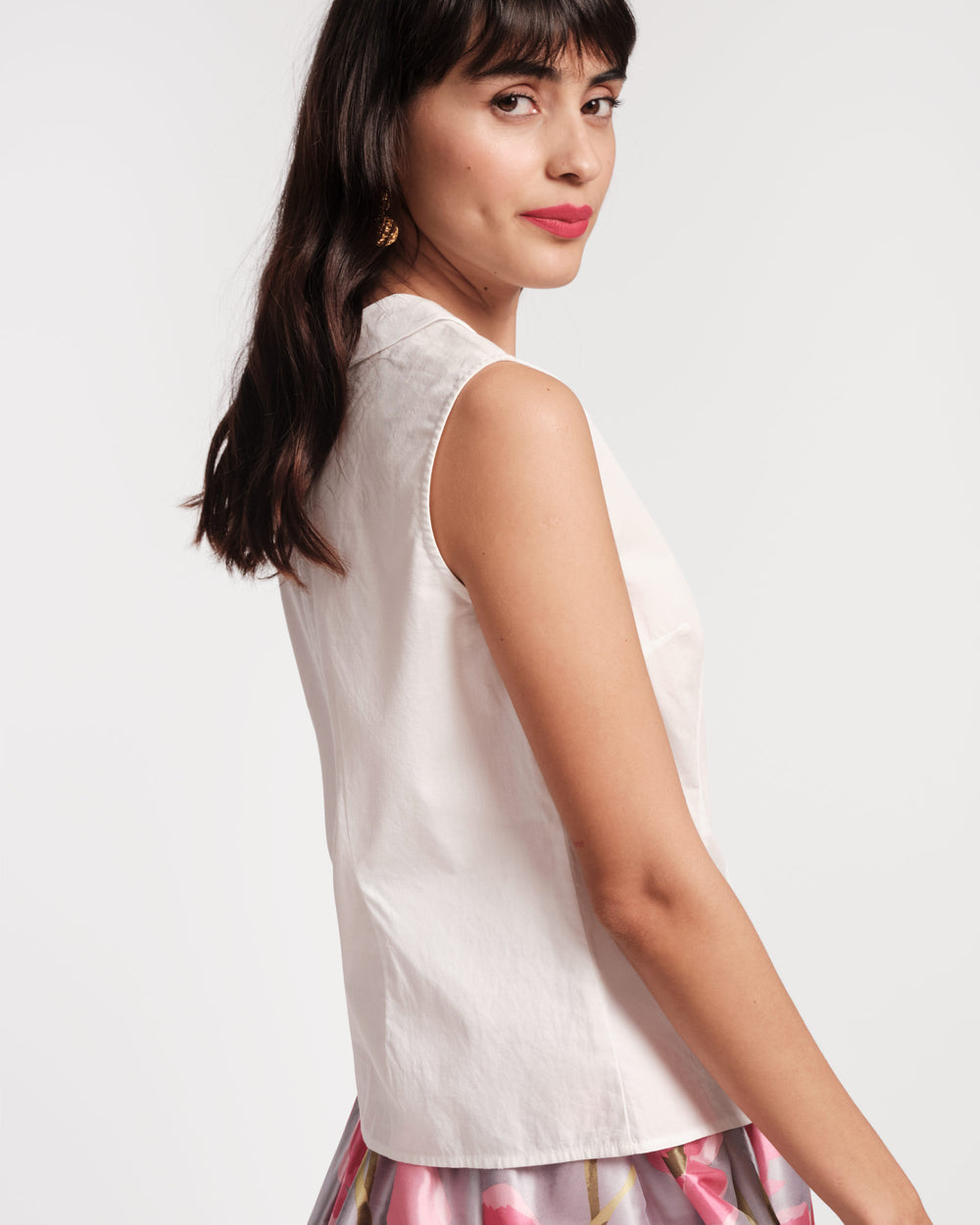 Louise Floral Collar Top - Embroidered Tops Frances Valentine