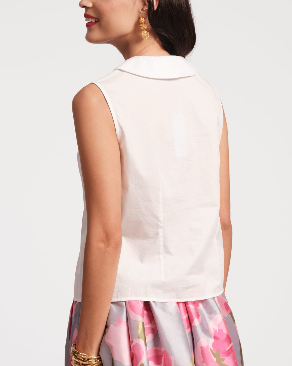 Louise Floral Collar Top - Embroidered Tops Frances Valentine