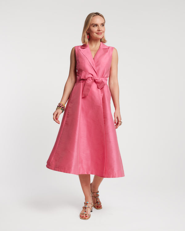 Lucia Wrap Dress - Pink Dresses Frances Valentine
