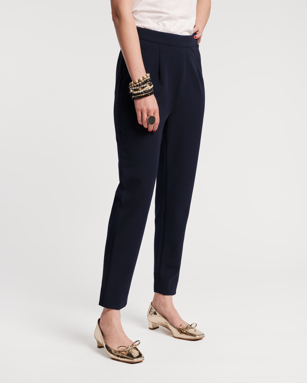 Lucy Cigarette Pant - Navy Pants Frances Valentine