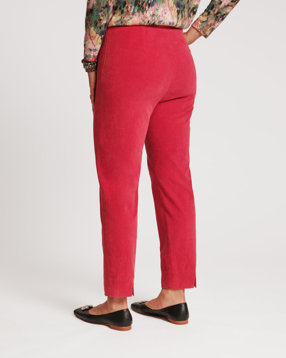 Lucy Velvet Cigarette Pant - Cranberry Pants Frances Valentine