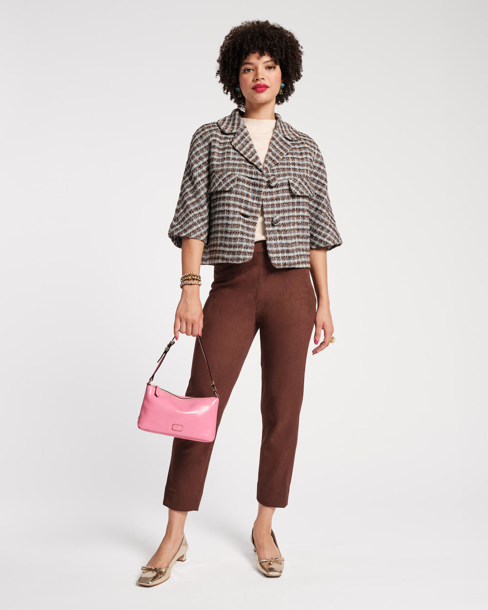 Lucy Microsuede Cigarette Pant - Chocolate Pants Frances Valentine