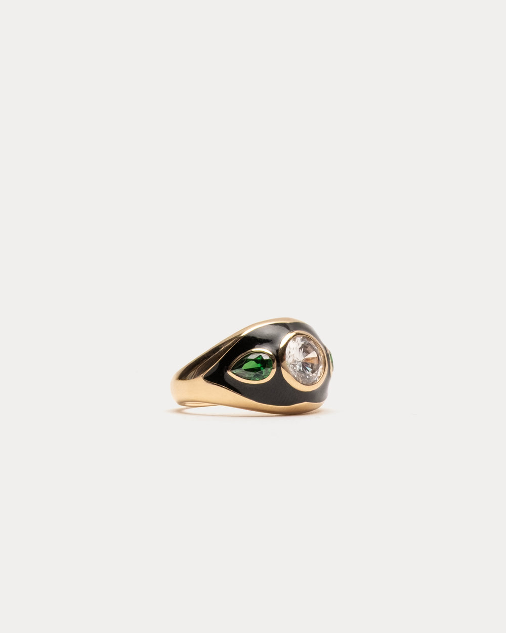 Luna Nera Cocktail Ring - Black Ring MOMA'S EYE