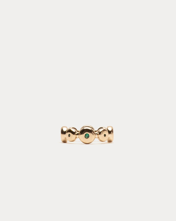 Luna Nera Eternity Band - Gold/Emerald Ring MOMA'S EYE