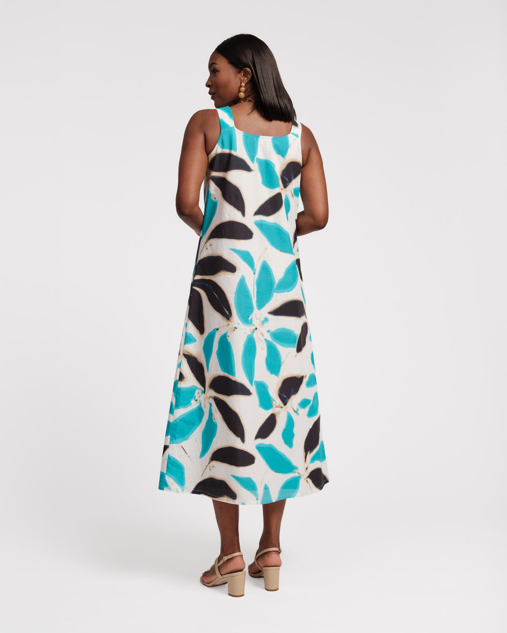 Lynda Maxi Dress - Banana Leaf Blue Dresses Frances Valentine