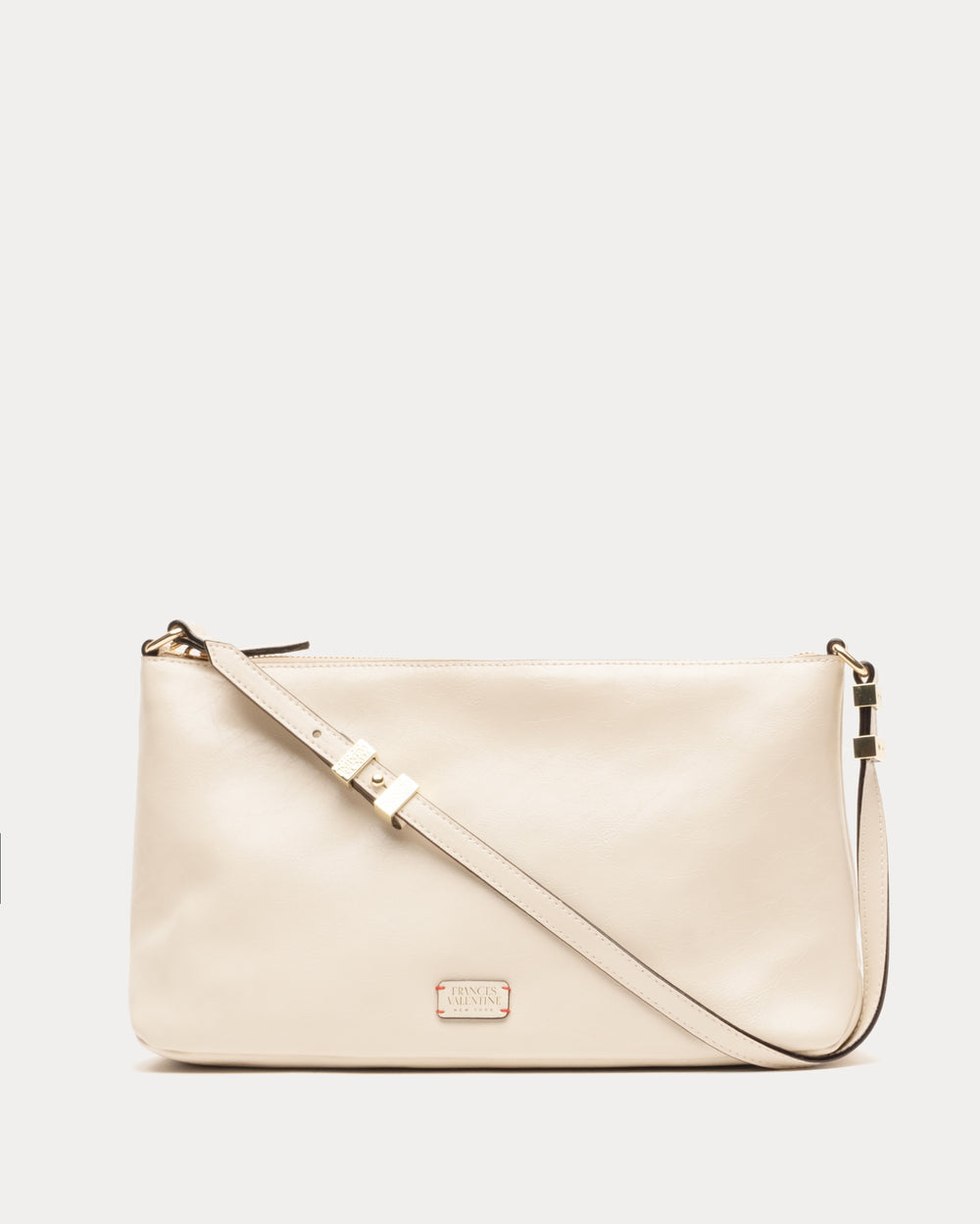 Large Freddie Shoulder Bag - Crinkled Leather Oyster Frances Valentine