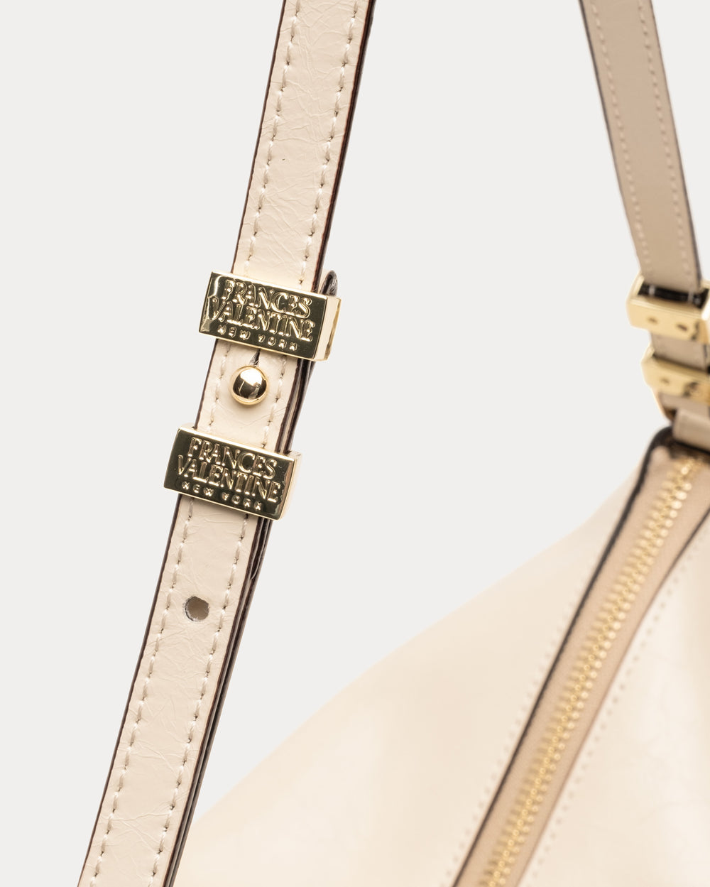 Large Freddie Shoulder Bag - Crinkled Leather Oyster Frances Valentine