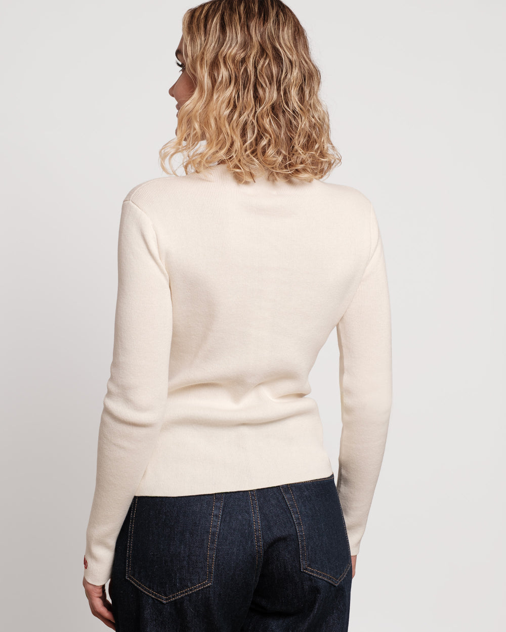 Marie Long Sleeve Merino Sweater - Oyster Sweater Frances Valentine