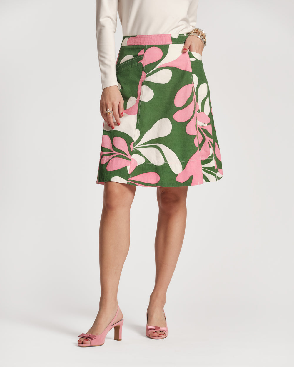 Marta Skirt - Mid-Century Palm Skirts Frances Valentine