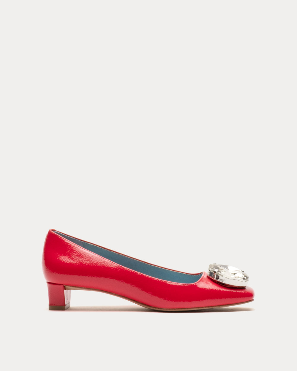 Mary Mod Heel - Crinkled Leather Tomato Heels Frances Valentine