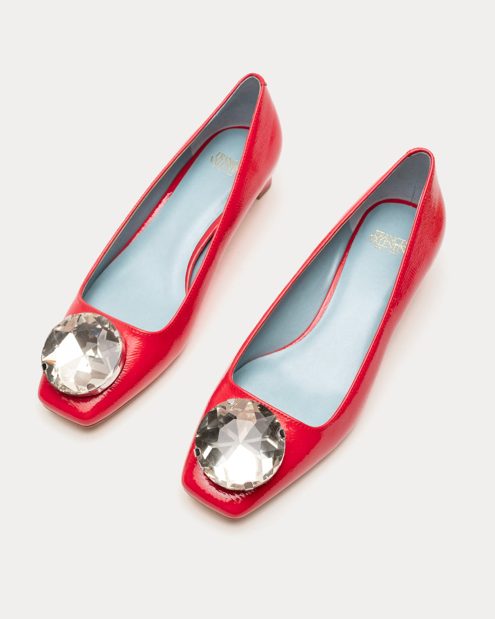 Mary Mod Heel - Crinkled Leather Tomato Heels Frances Valentine