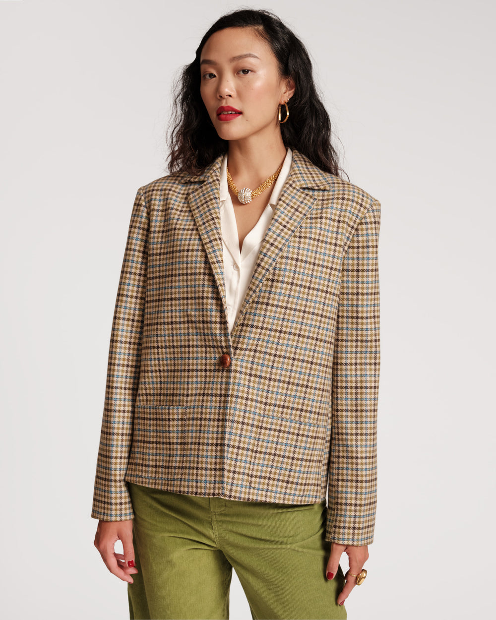 Max Wool Jacket - Baby Houndstooth Coats & Jackets Frances Valentine