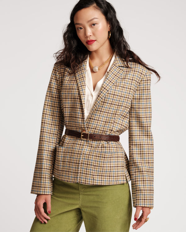 Max Wool Jacket - Baby Houndstooth Coats & Jackets Frances Valentine