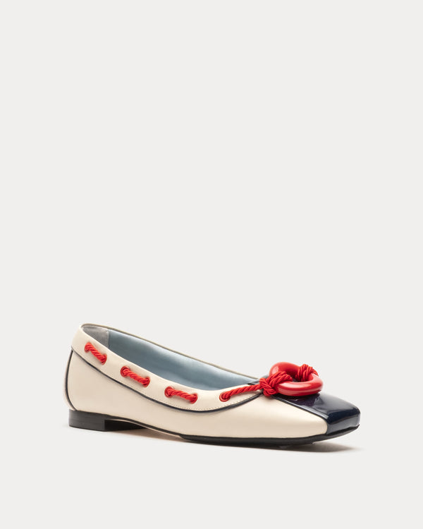 McCoy Boat Shoe - Nautical Leather Flats Frances Valentine
