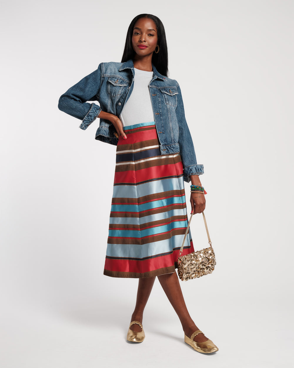 Mercer Skirt - Sublime Stripe Skirts Frances Valentine