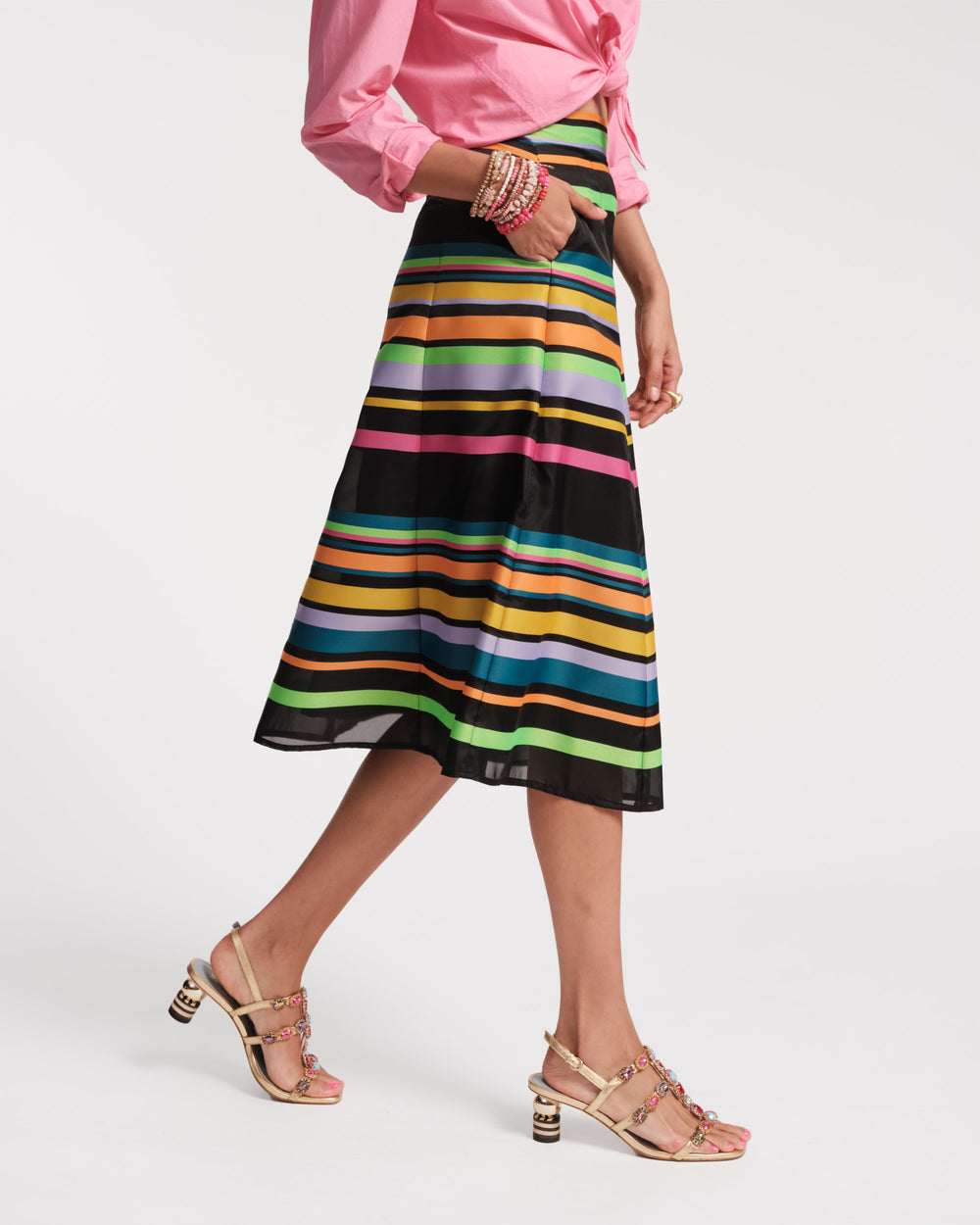 Mercer Maxi Skirt - Striped Skirts Frances Valentine