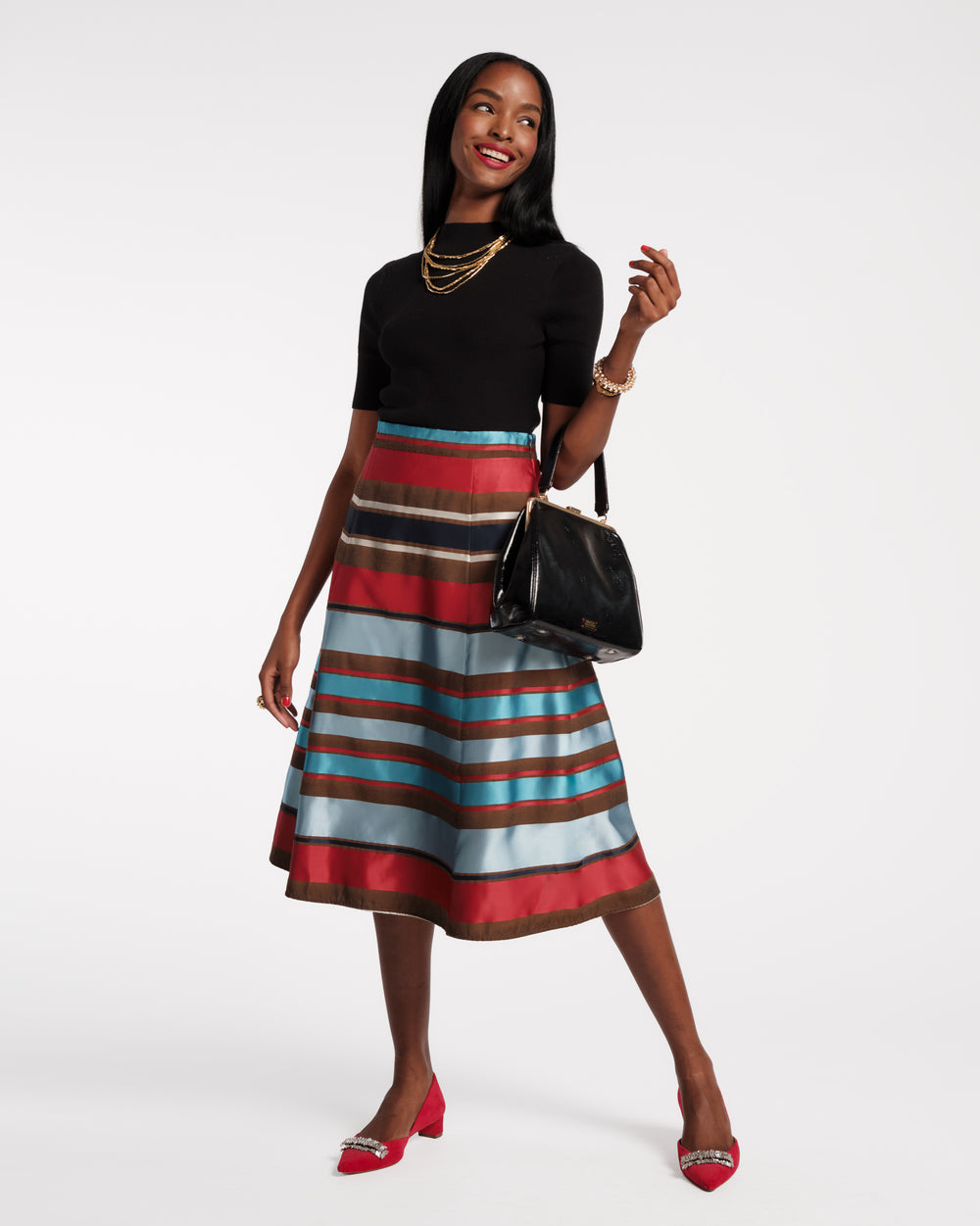 Mercer Skirt - Sublime Stripe Skirts Frances Valentine