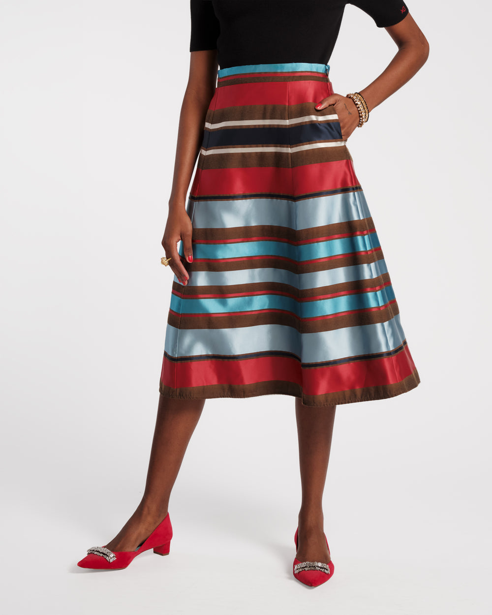 Mercer Skirt - Sublime Stripe Skirts Frances Valentine