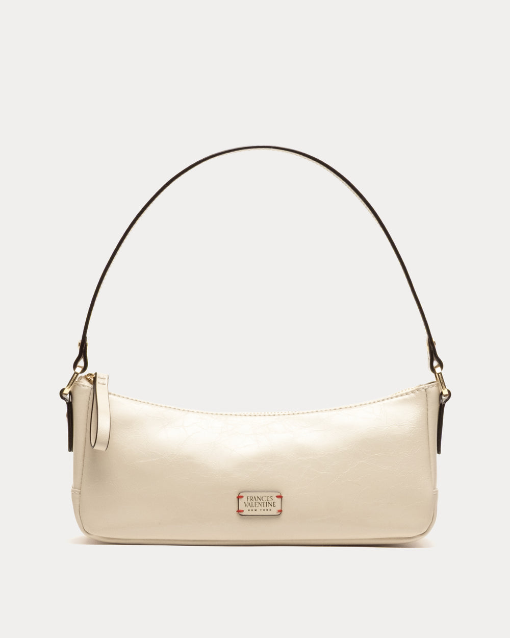 Mia Mini Shoulder Bag - Crinkled Leather Oyster Shoulder Bag Frances Valentine