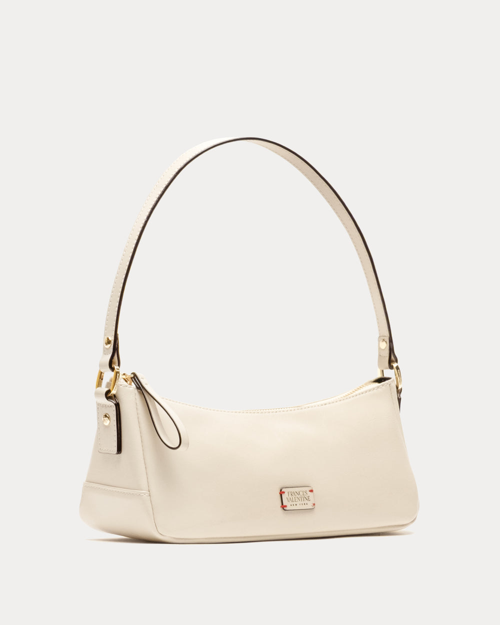 Mia Mini Shoulder Bag - Crinkled Leather Oyster Shoulder Bag Frances Valentine