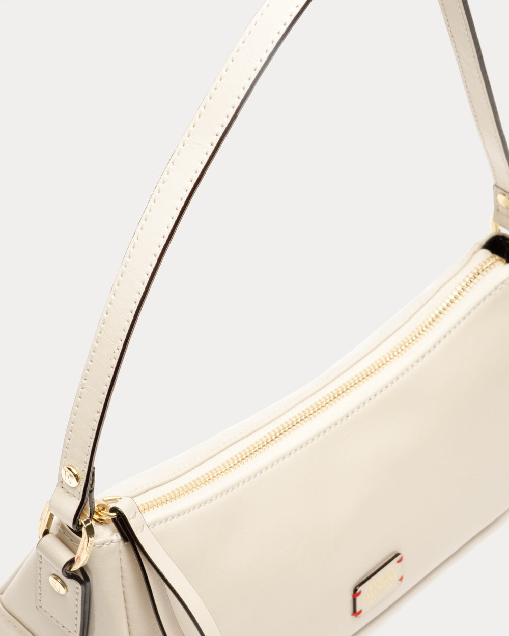 Mia Mini Shoulder Bag - Crinkled Leather Oyster Shoulder Bag Frances Valentine