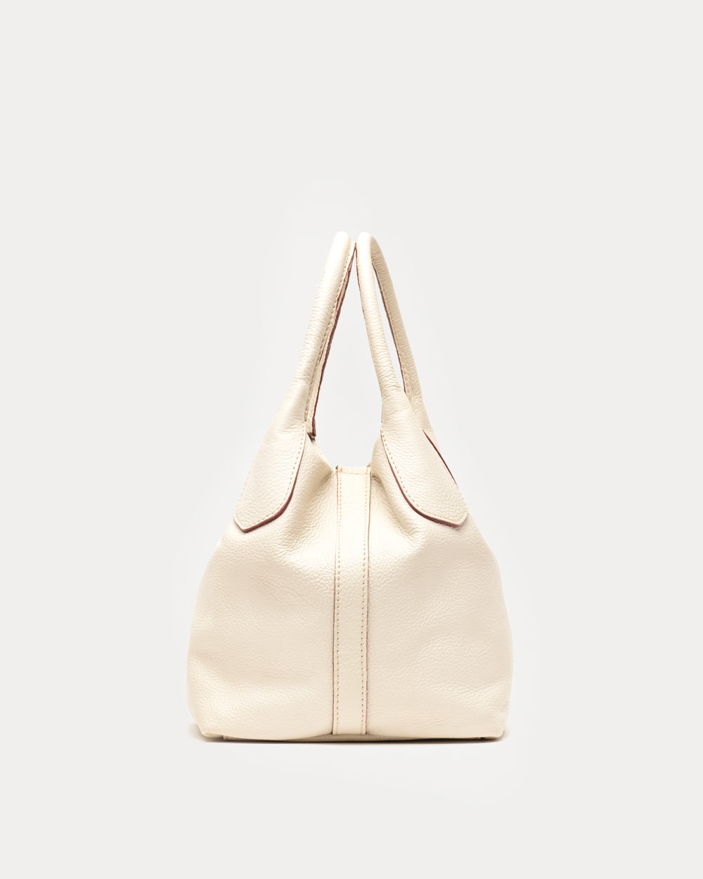 Mini Sweet Pea - Tumbled Leather Oyster Small Tote Frances Valentine