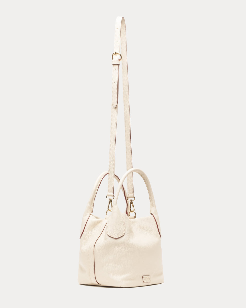 Mini Sweet Pea - Tumbled Leather Oyster Small Tote Frances Valentine