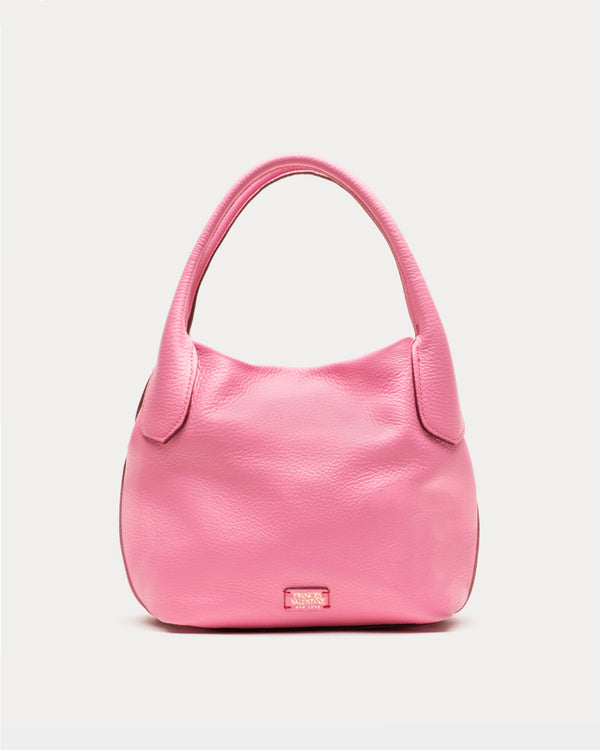 Mini Sweet Pea - Tumbled Leather Pink Small Tote Frances Valentine