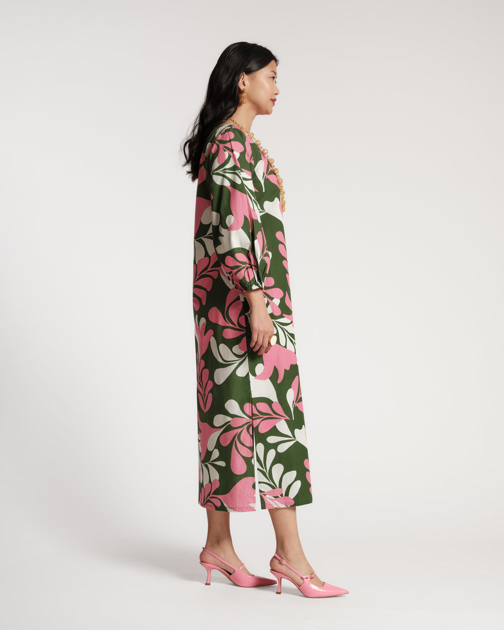 Minnow Maxi Dress - Mid-Century Palm Dresses Frances Valentine
