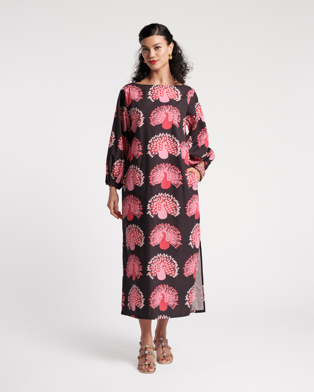 Minnow Maxi Dress - Peacock Black Dresses Frances Valentine