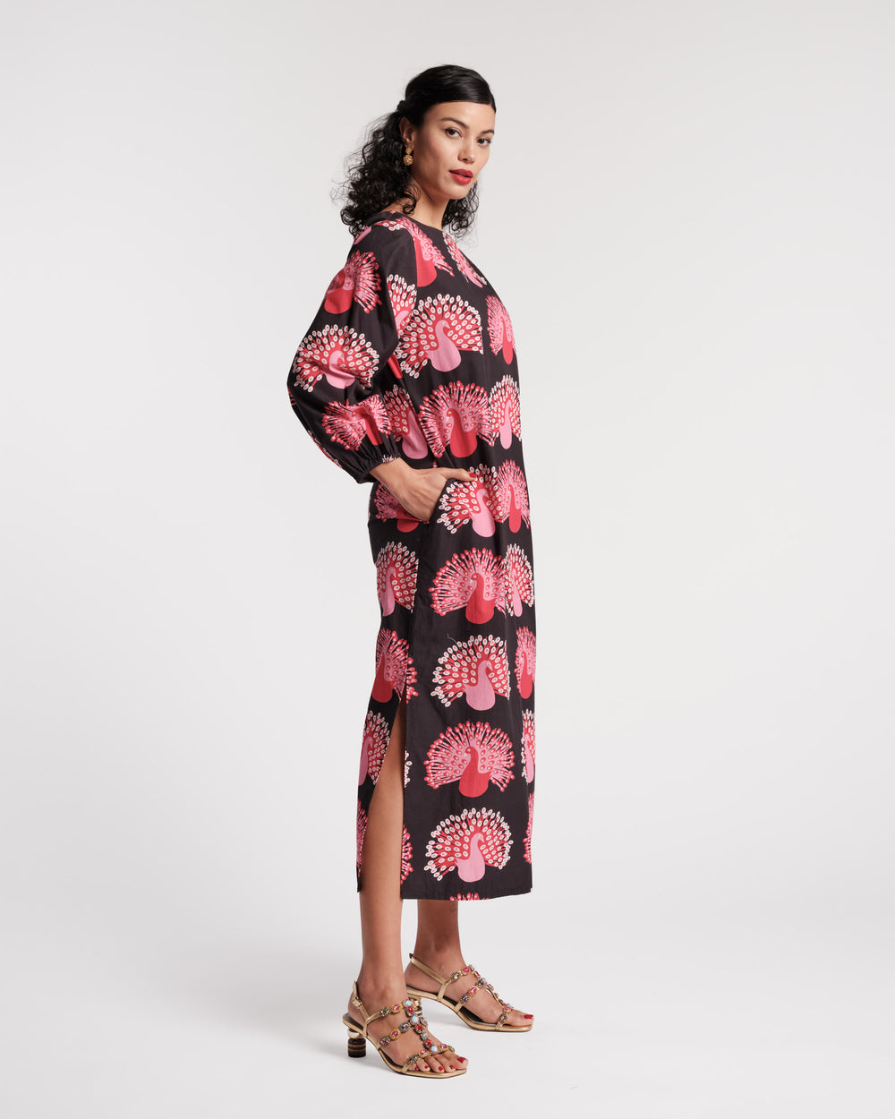 Minnow Maxi Dress - Peacock Black Dresses Frances Valentine
