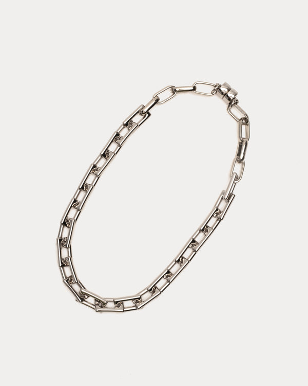 Moderna Rectangle Necklace - Silver Necklace Marcia Moran