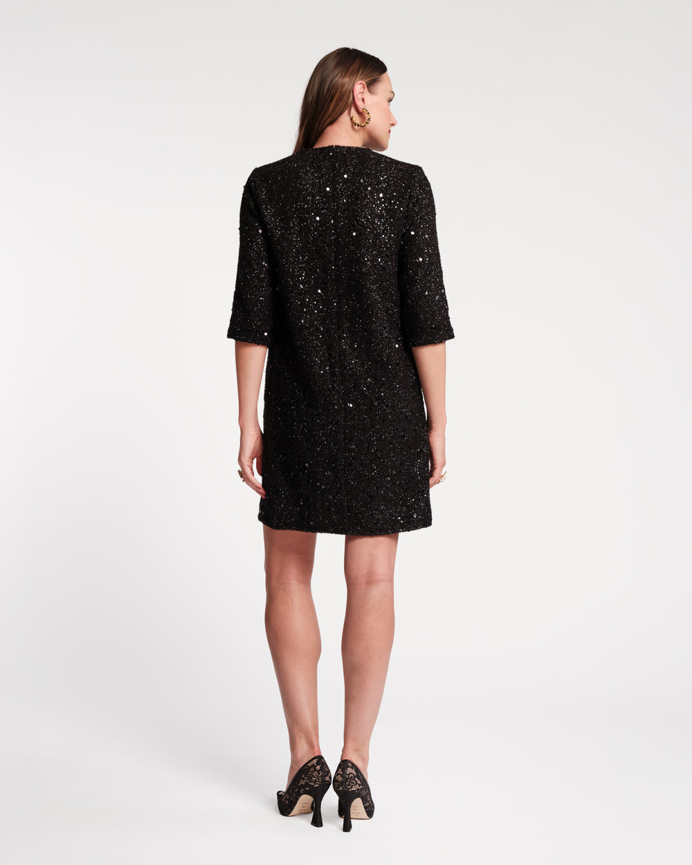 Mod Sequin Dress - Black Dresses Frances Valentine