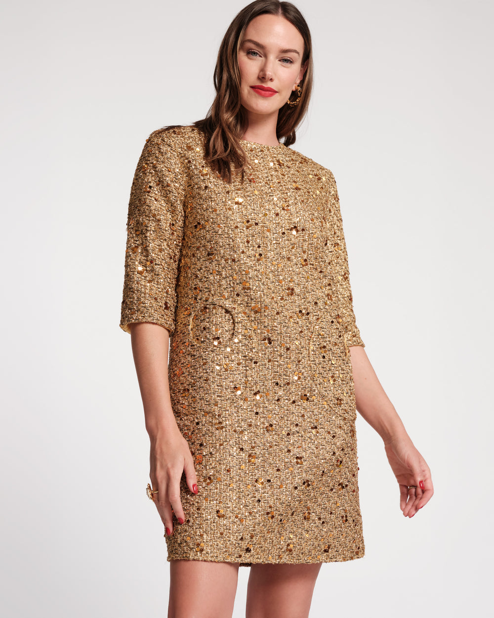Mod Sequin Dress - Gold Dresses Frances Valentine