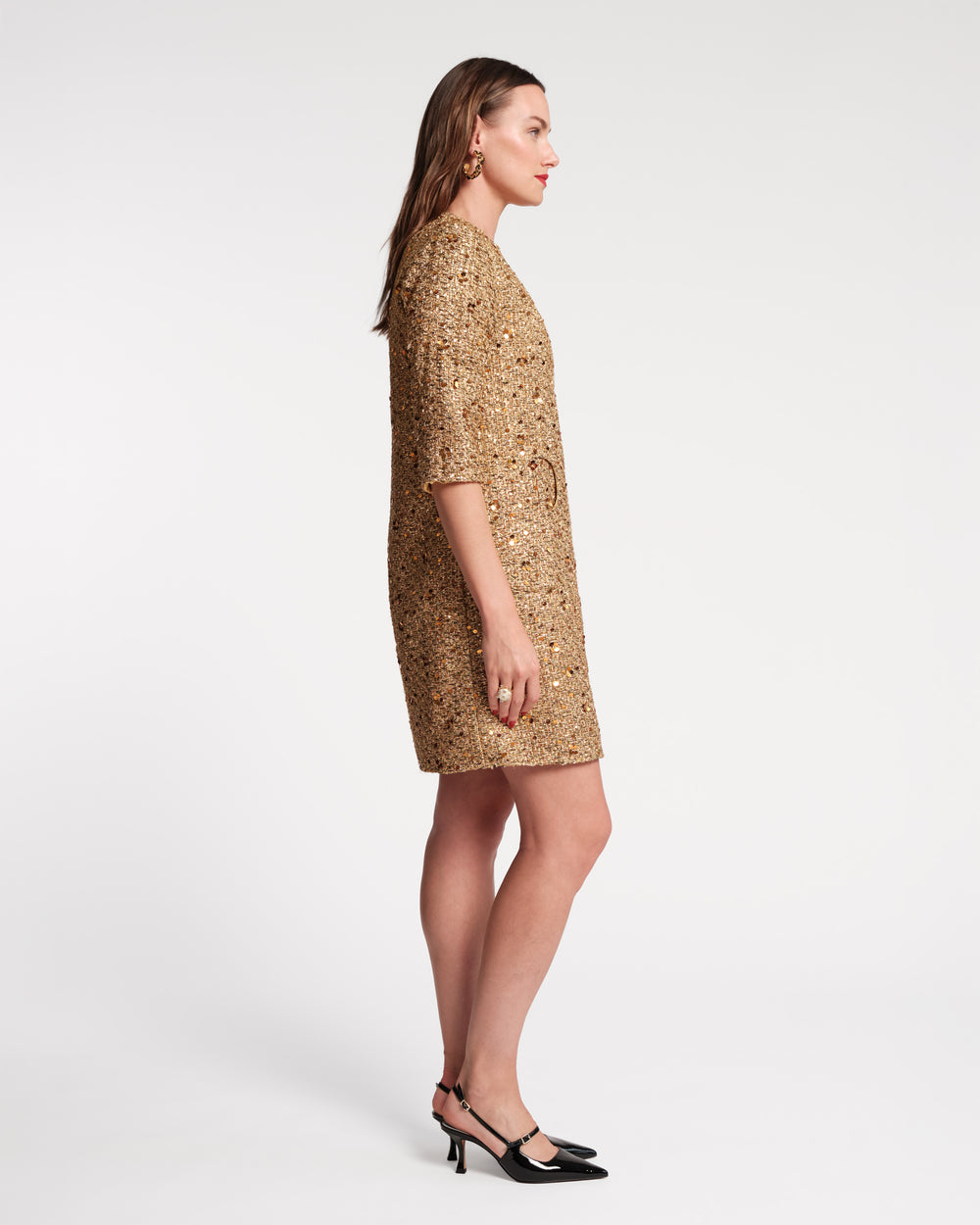 Mod Sequin Dress - Gold Dresses Frances Valentine