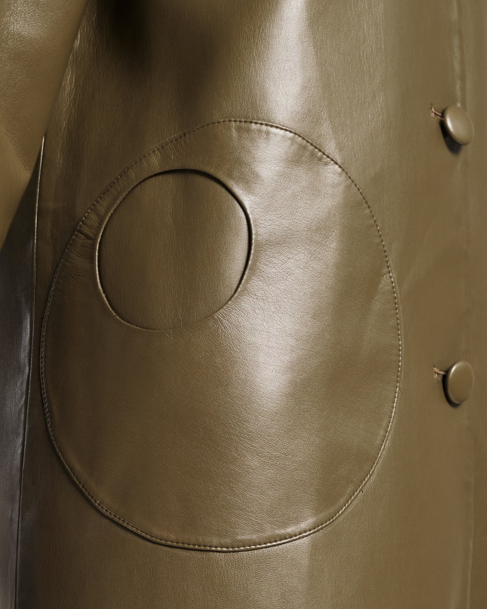 Mod Jacket - Faux Leather Olive Frances Valentine