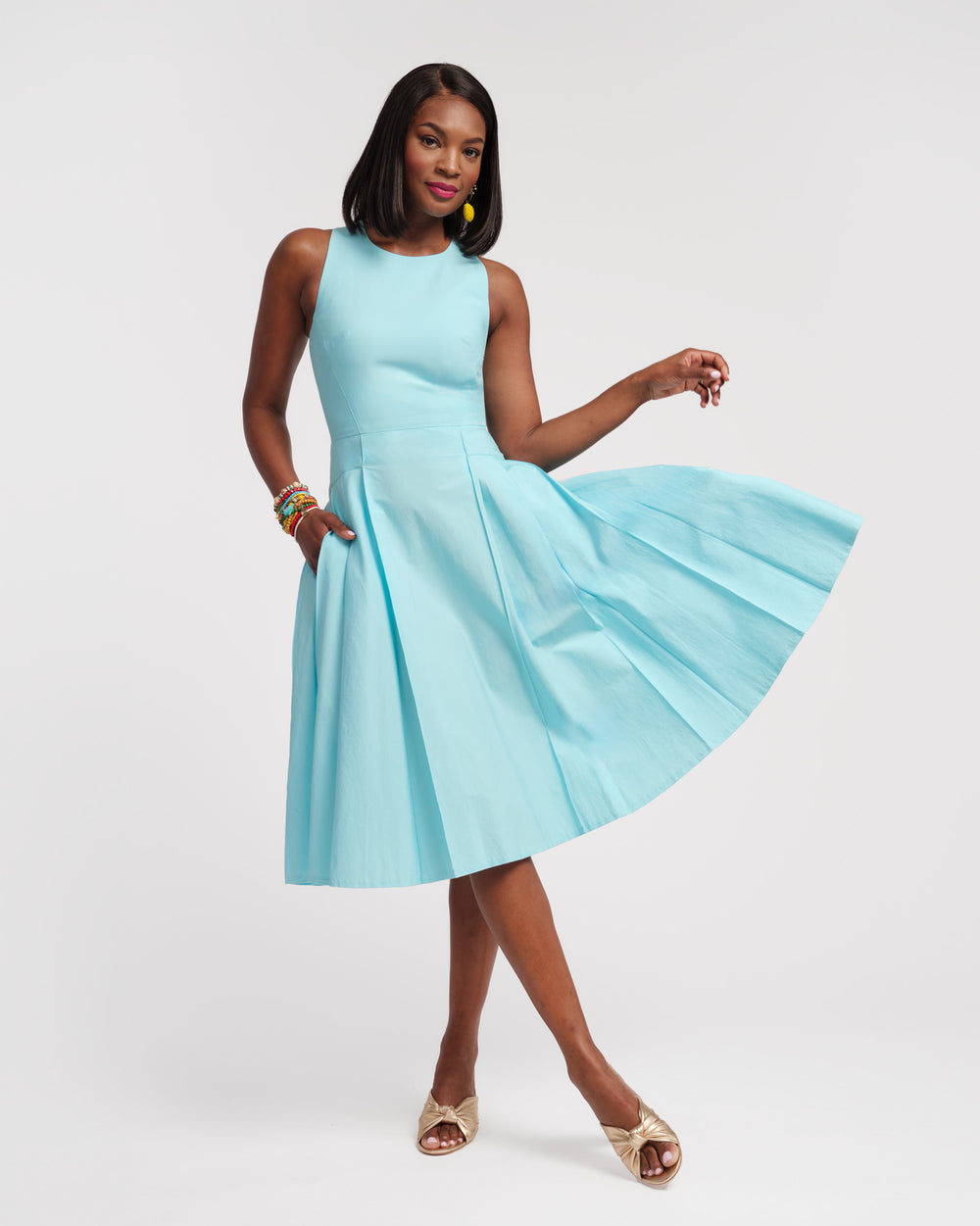 Monique Dress - Blue Dresses Frances Valentine