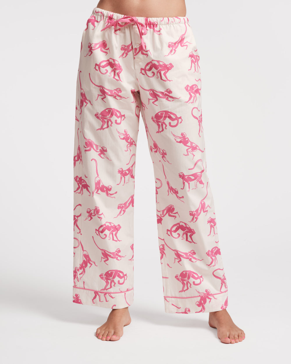 Teddy Pajama Pant - Pink Monkey Pajamas Frances Valentine