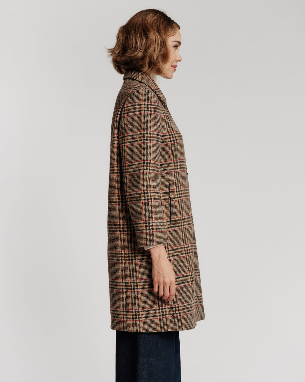 Barn Jacket - Windowpane Plaid Coats & Jackets Frances Valentine