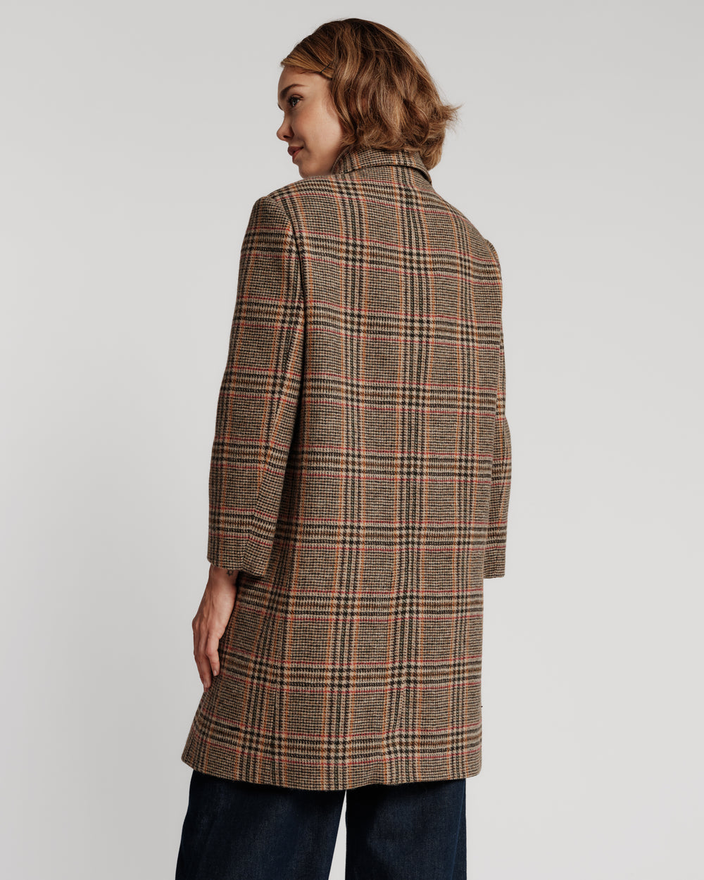 Barn Jacket - Windowpane Plaid Coats & Jackets Frances Valentine