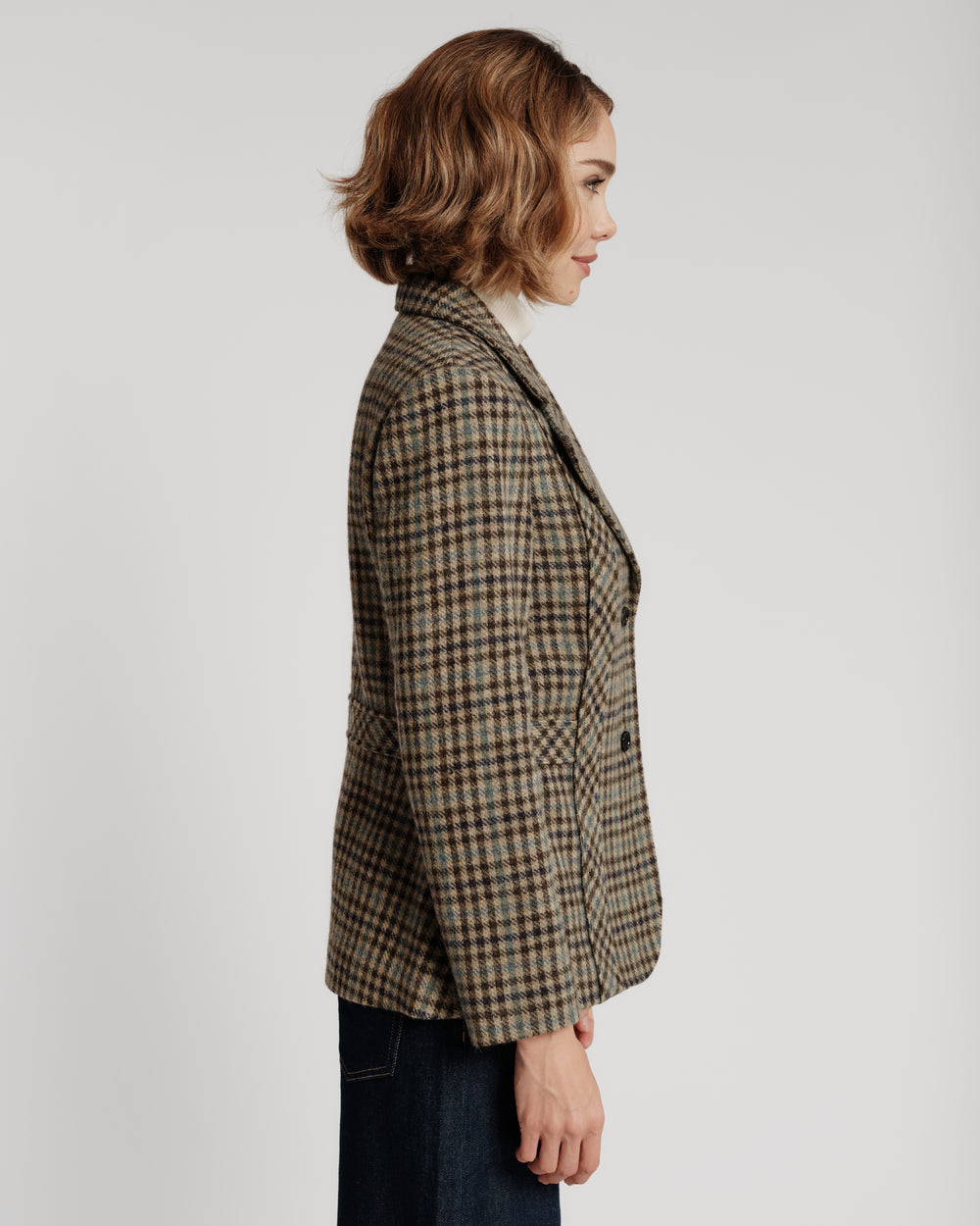 Bobby Wool Blazer - Wool Plaid Coats & Jackets Frances Valentine
