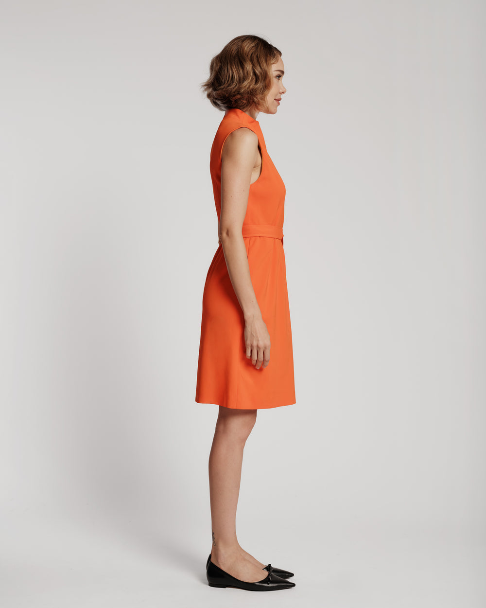 Mini Crepe Dress - Orange Dresses Frances Valentine